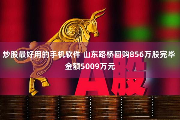 炒股最好用的手机软件 山东路桥回购856万股完毕 金额5009万元